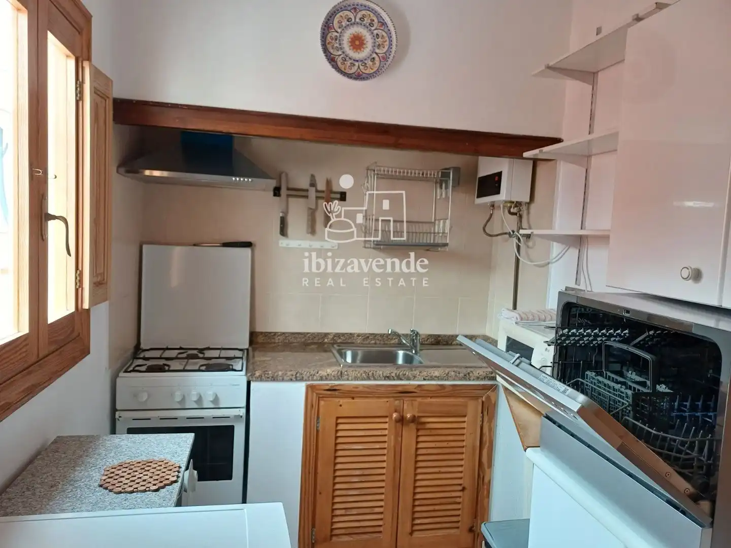 Küche von Wohnung zur Miete in Eivissa mit Klimaanlage, Terrasse und Möbliert