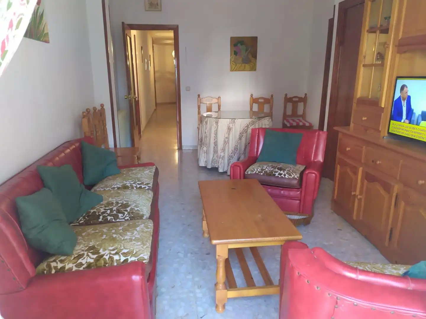 Wohnzimmer von Wohnung zur Miete in Cáceres mit Terrasse, Möbliert und Balkon
