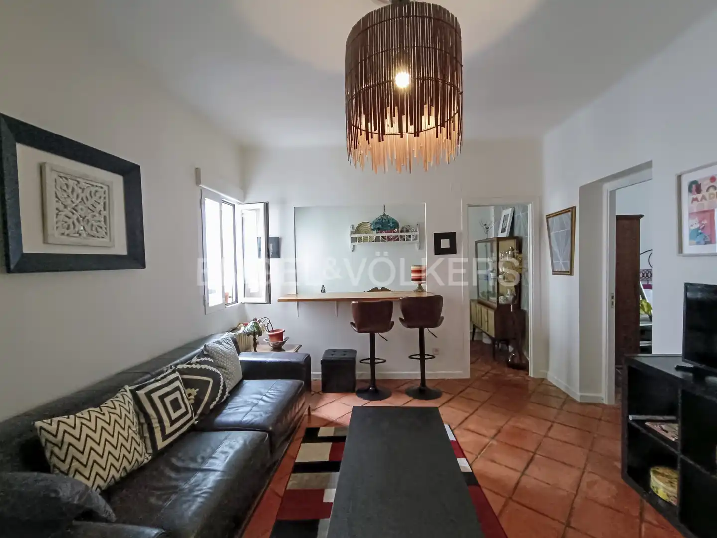 Living room of Flat for rent in Madrid  with Air Conditioner, Heating and Furnished