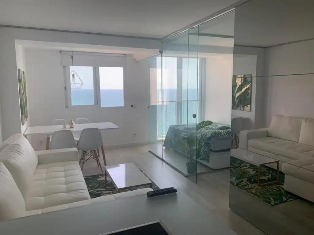 Sala de estar de Apartamento de alquiler en Cullera con Aire acondicionado, Amueblado y Lavadora