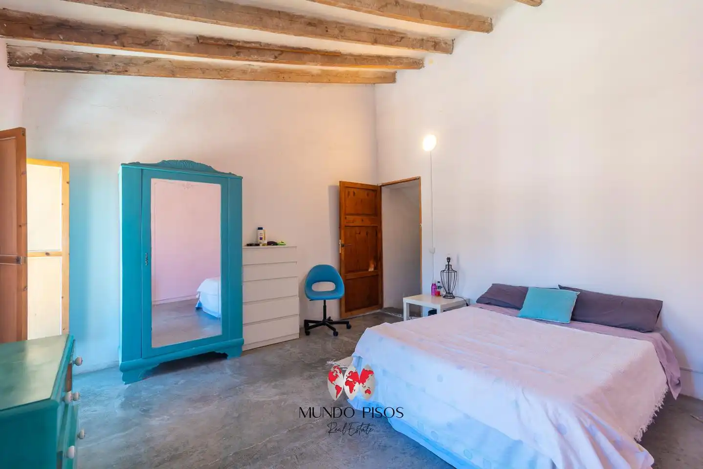 Schlafzimmer von Haus oder Chalet zum Verkauf in Sant Joan mit Parkett, Terrasse und Abstellraum