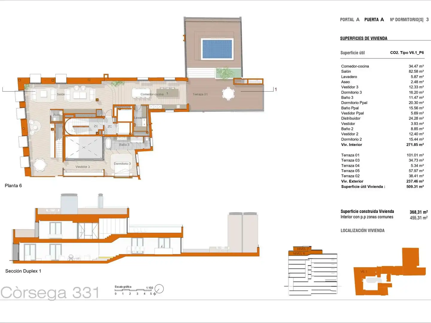 Attic for sale in Barcelona  with Air Conditioner, Terrace and Swimming Pool