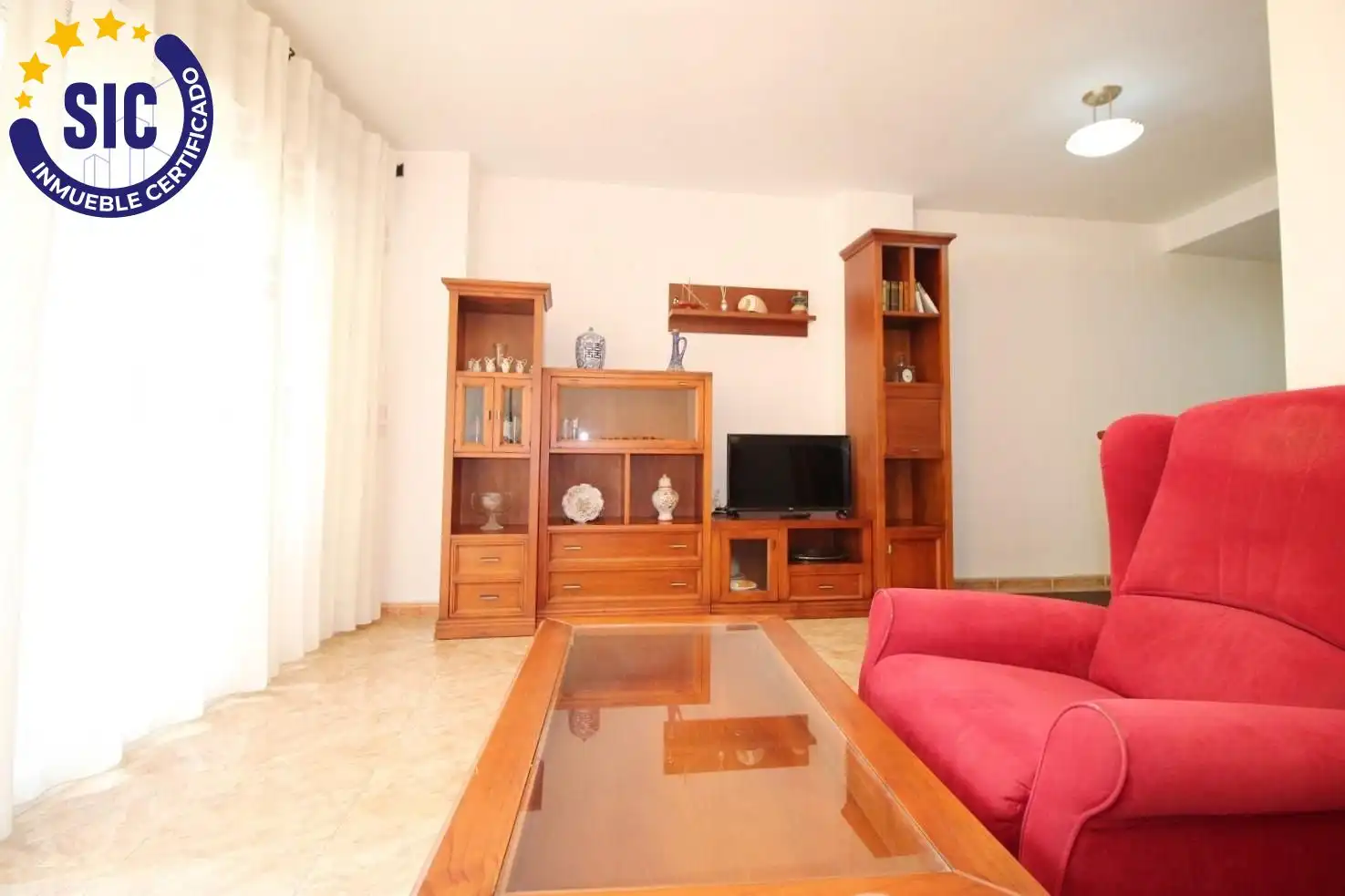 Sala d'estar de Pis en venda en Oropesa del Mar / Orpesa amb Terrassa, Moblat i Piscina comunitària
