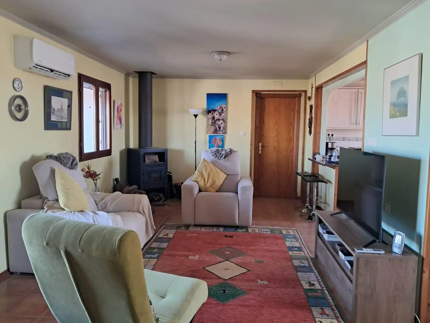 Sala d'estar de Casa o xalet en venda en Elche / Elx amb Aire condicionat, Jardí privat i Terrassa
