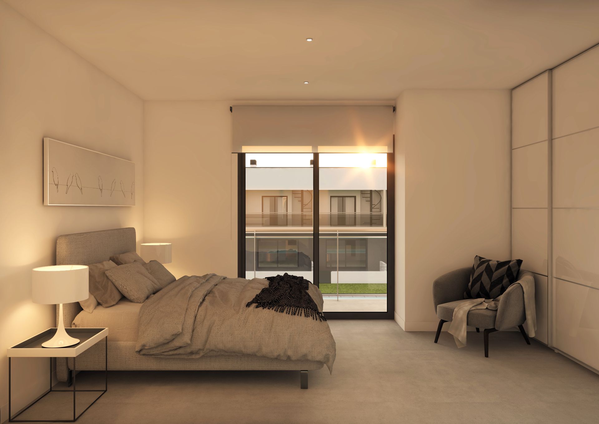 Bedroom of Single-family semi-detached for sale in El Vendrell  with Air Conditioner, Heating and Private garden