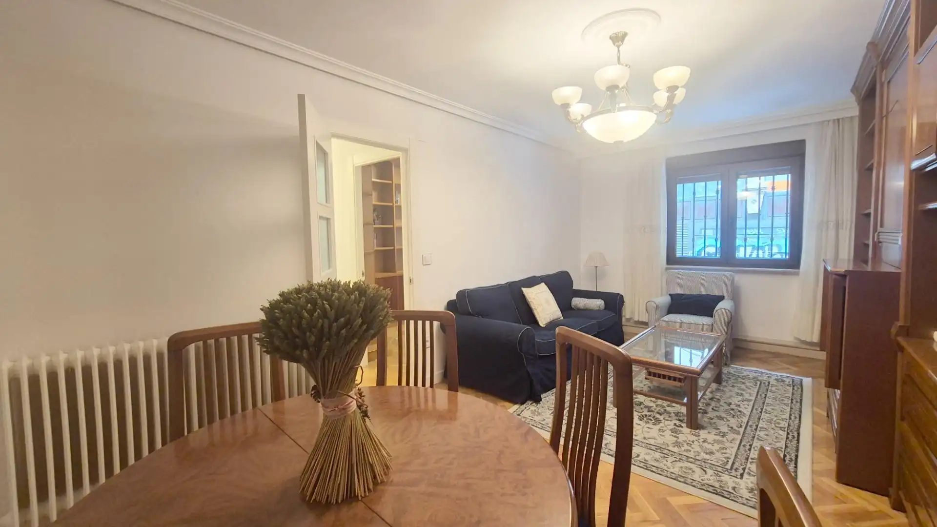 Sala de estar de Piso de alquiler en Salamanca con Calefacción, Parquet y Amueblado