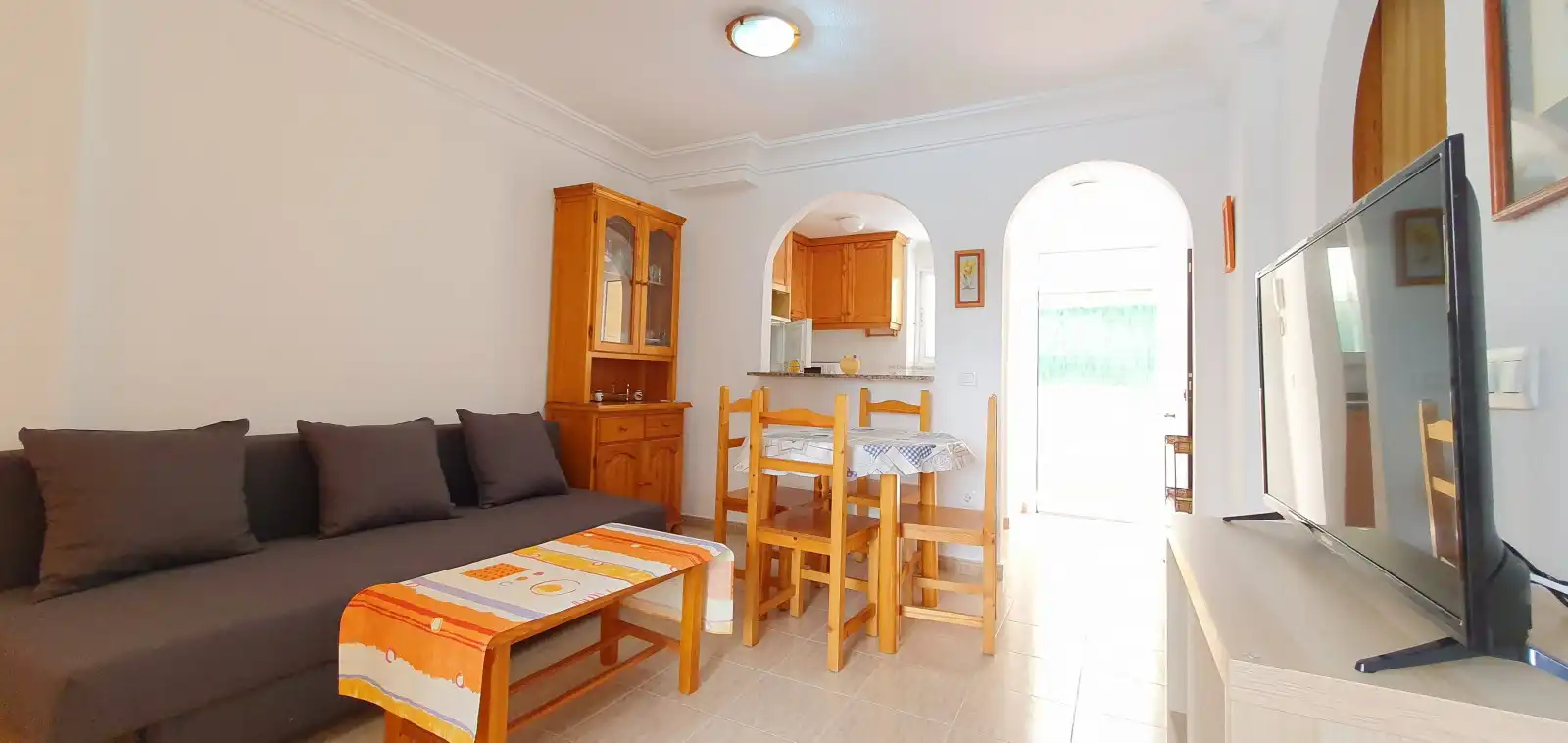 Sala d'estar de Apartament de lloguer en Dénia amb Aire condicionat, Calefacció i Terrassa