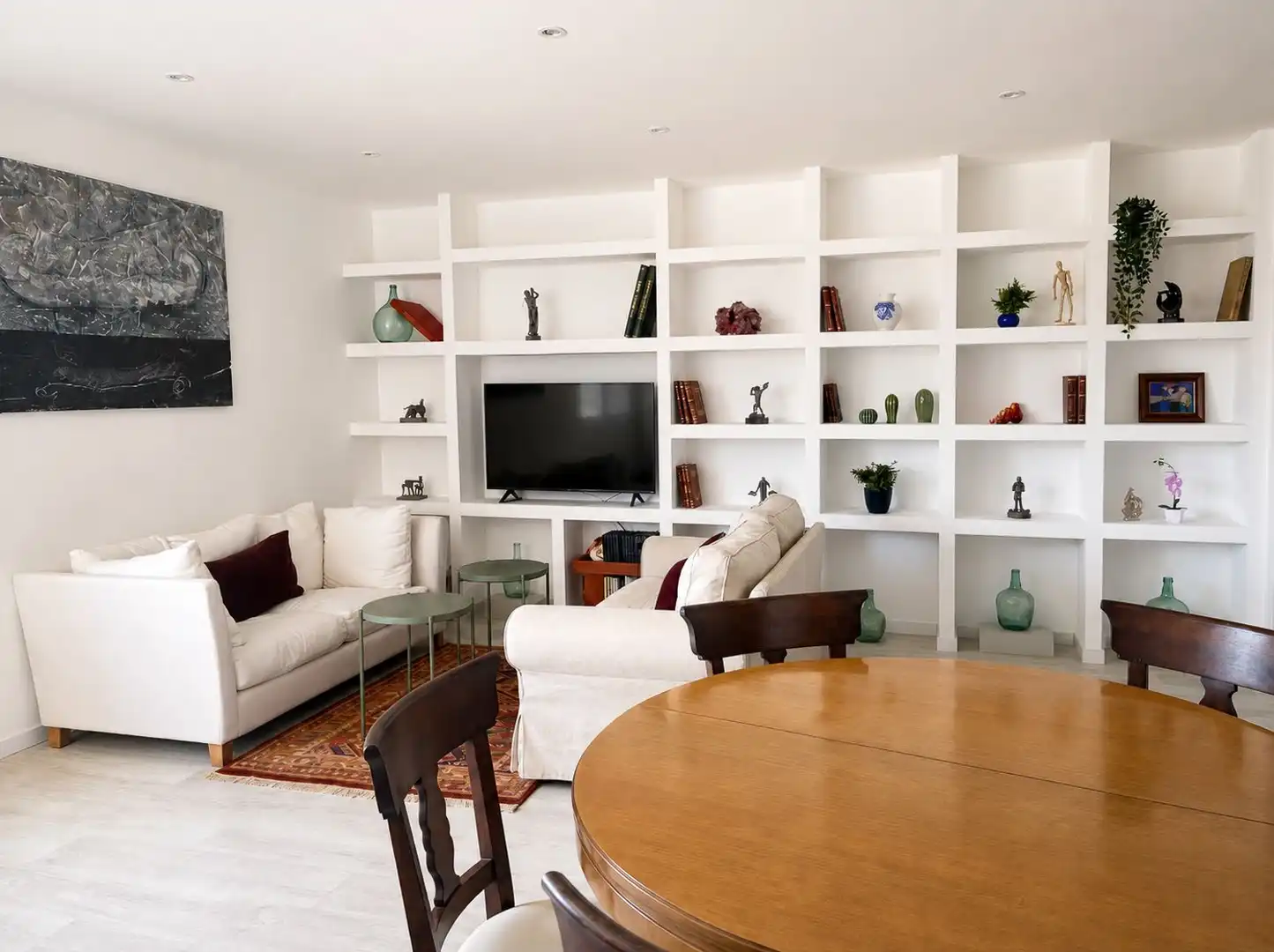 Sala d'estar de Àtic en venda en Barcelona amb Aire condicionat, Parquet i Moblat