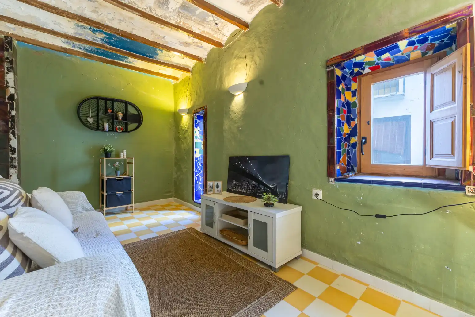 Sala de estar de Casa o chalet en venta en Algar de Palància con Parquet, Terraza y Trastero