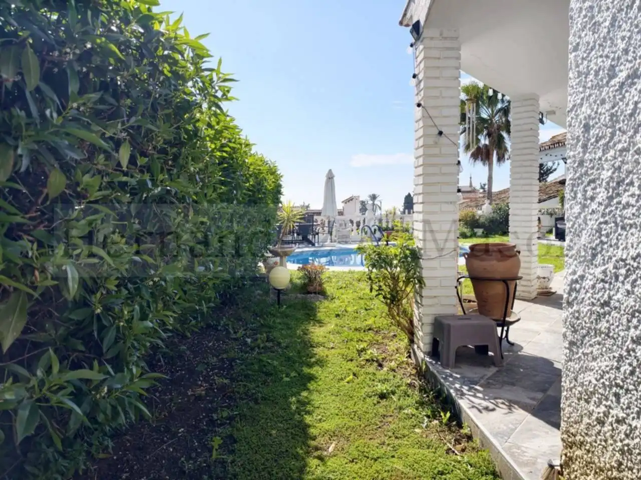 Garden of Houses for sale in Benalmádena  with Air Conditioner, Terrace and Swimming Pool