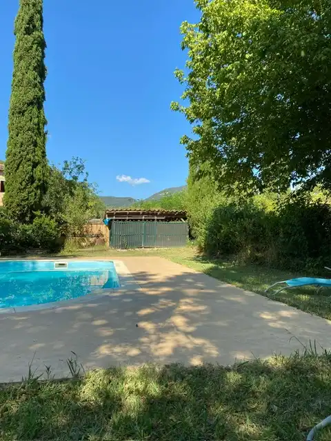 Piscina de Finca rústica en venda en Mieres (Girona) amb Aire condicionat, Jardí privat i Parquet
