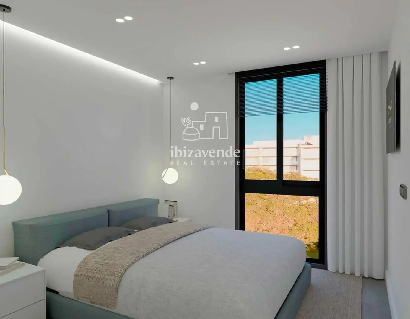 Bedroom of Flat for sale in Sant Antoni de Portmany  with Heating, Terrace and Swimming Pool