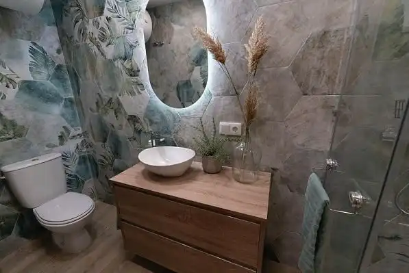 Bany de Casa o xalet en venda en Villamayor de Calatrava amb Aire condicionat, Terrassa i Moblat