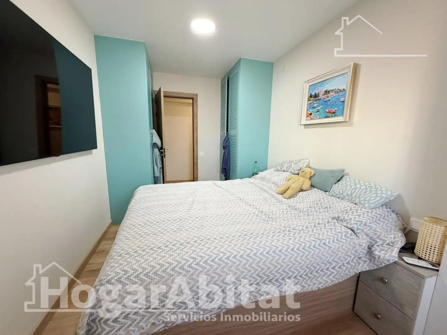 Bedroom of Flat for sale in Sagunto / Sagunt  with Air Conditioner and Parquet flooring