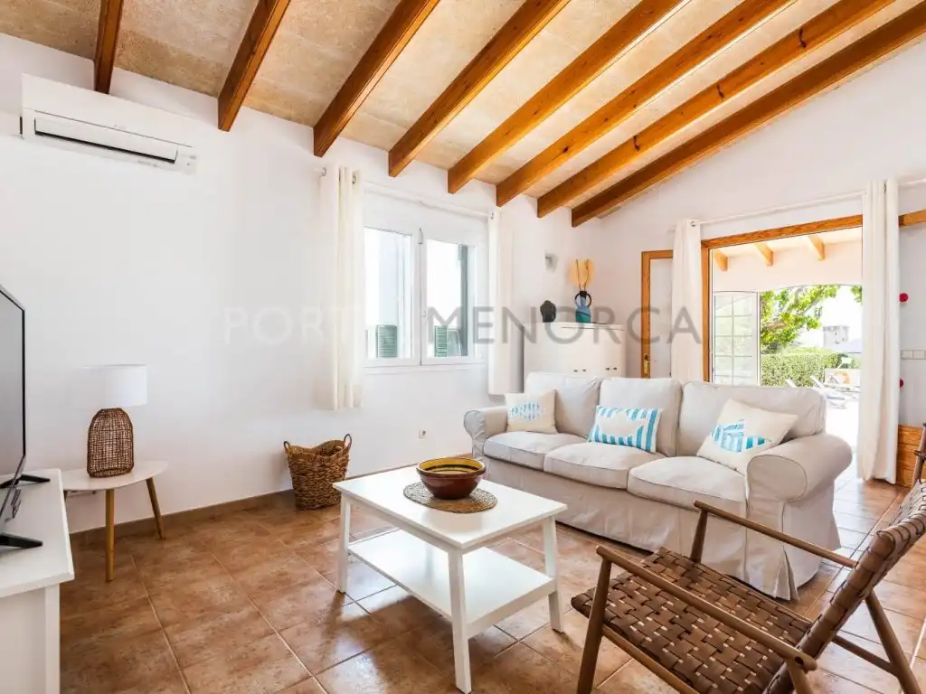 Sala de estar de Casa o chalet en venta en Ciutadella de Menorca con Piscina