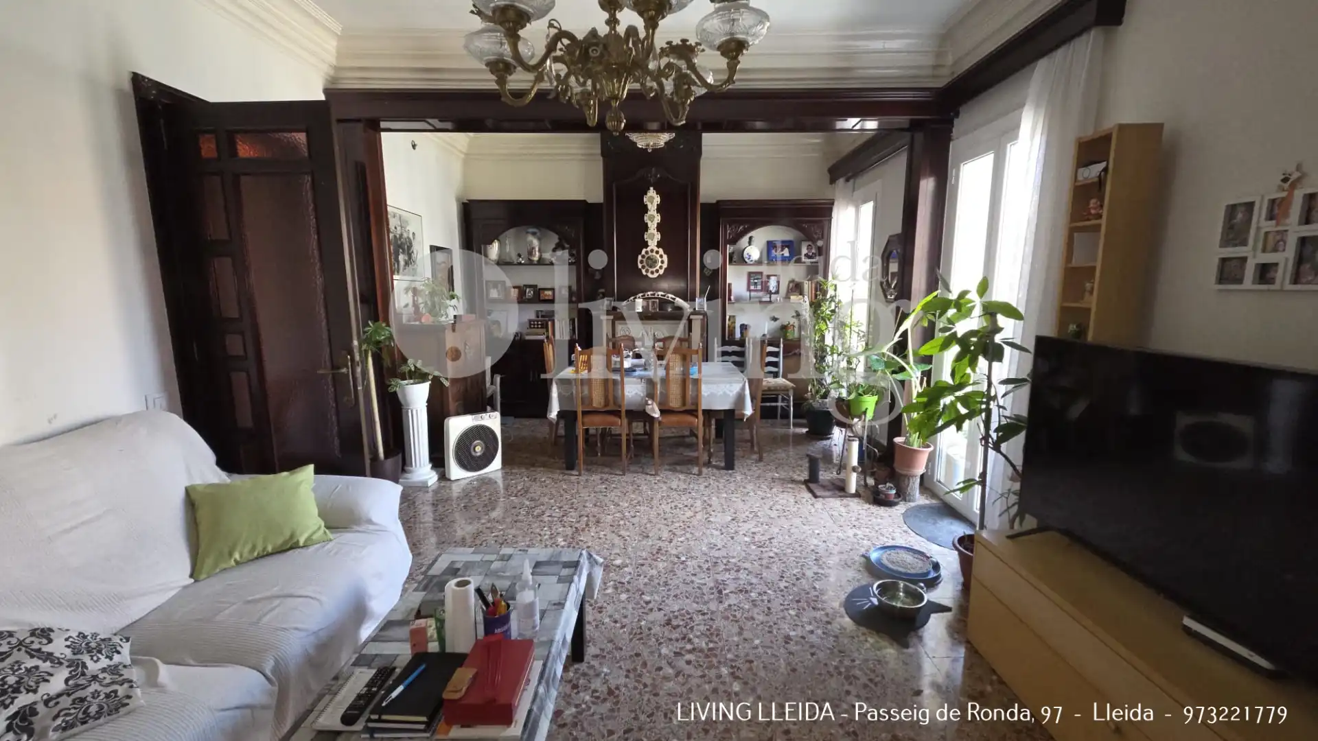 Sala d'estar de Pis en venda en Lleida amb Calefacció, Moblat i Balcó