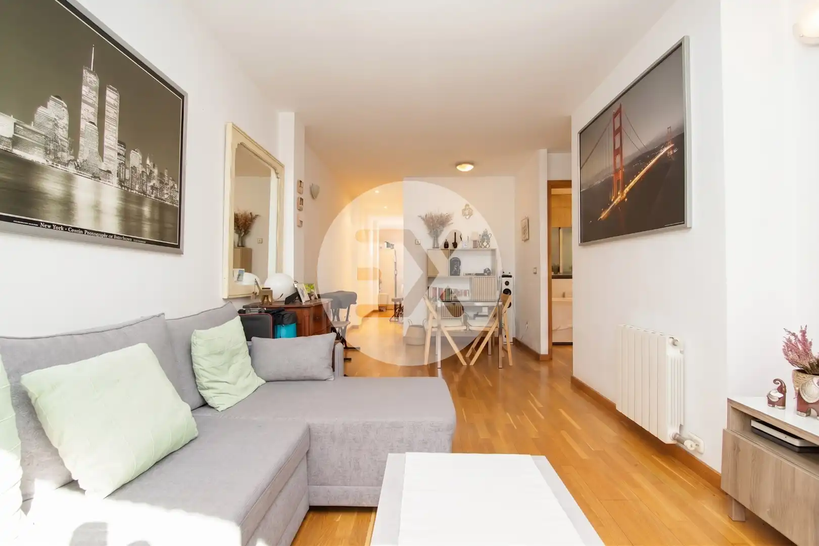 Living room of Flat for sale in Castelldefels  with Air Conditioner, Heating and Parquet flooring
