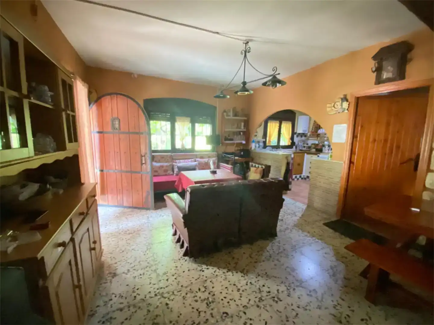 Cuina de Finca rústica en venda en Iznatoraf amb Jardí privat, Parquet i Piscina
