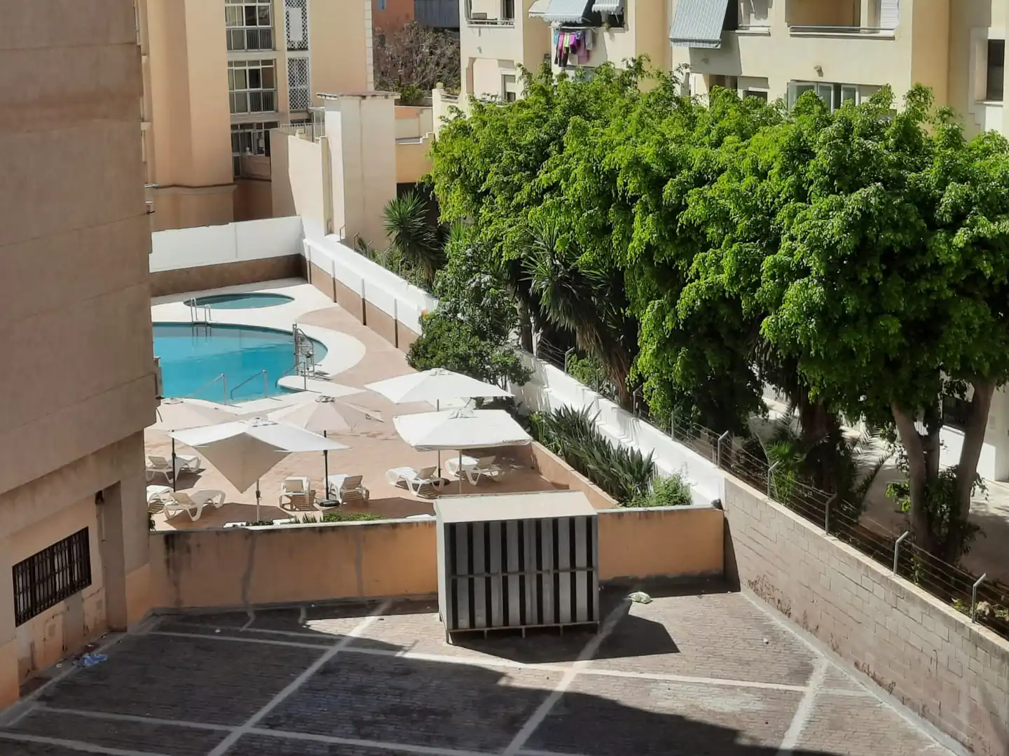 Piscina de Estudi de lloguer en Torremolinos amb Aire condicionat, Calefacció i Terrassa