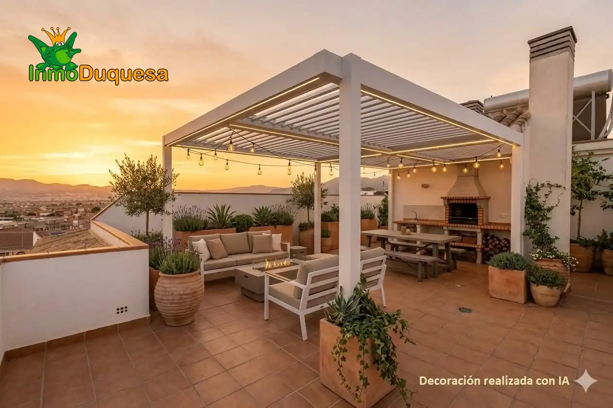 Terrasse von Dachboden zum Verkauf in Las Gabias mit Klimaanlage, Heizung und Terrasse