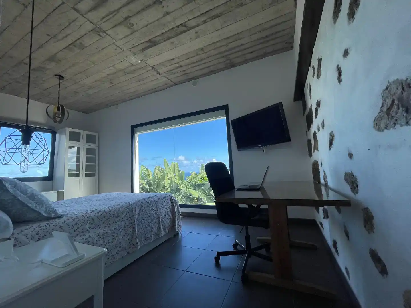 Dormitori de Apartament de lloguer en Barlovento amb Jardí privat i Moblat