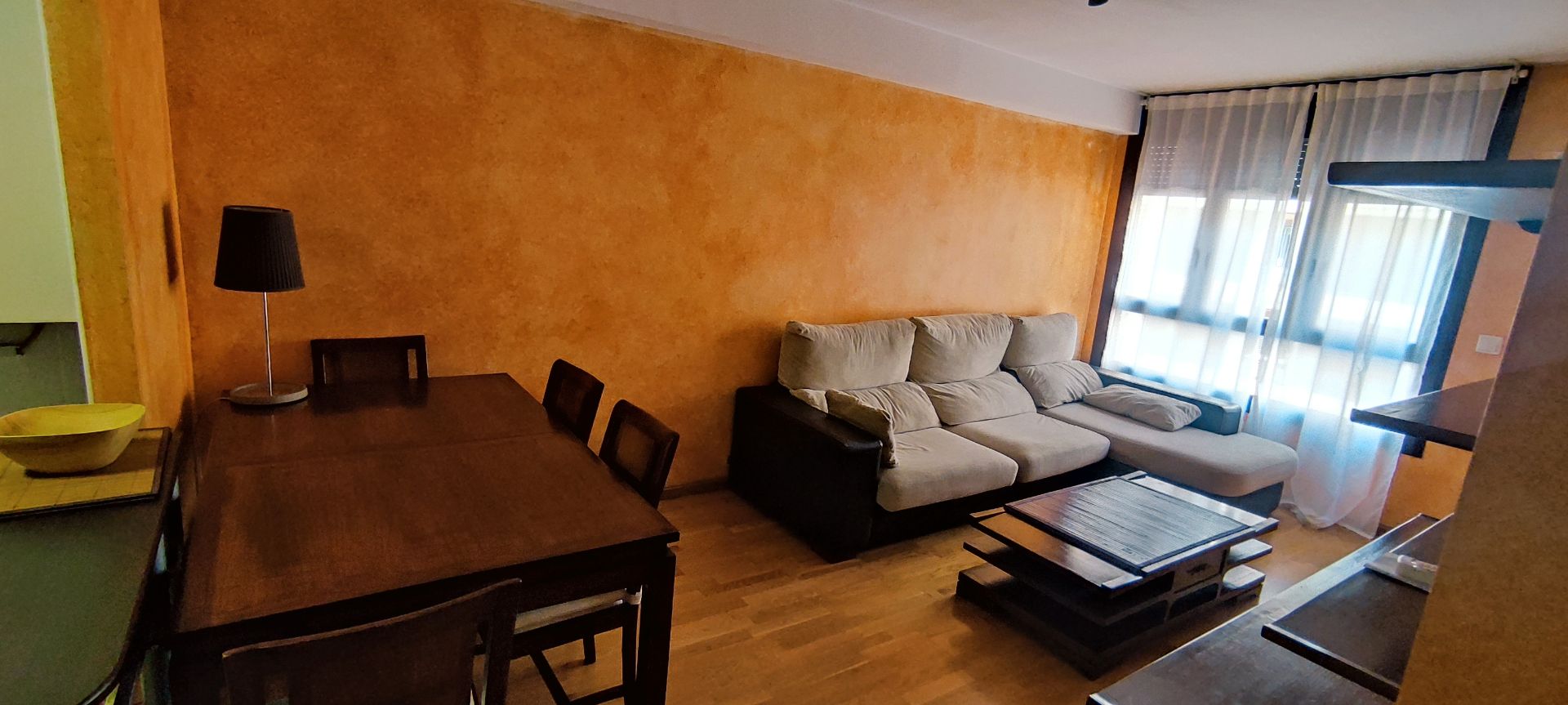 Living room of Flat to rent in  Zaragoza Capital  with Heating, Parquet flooring and Furnished