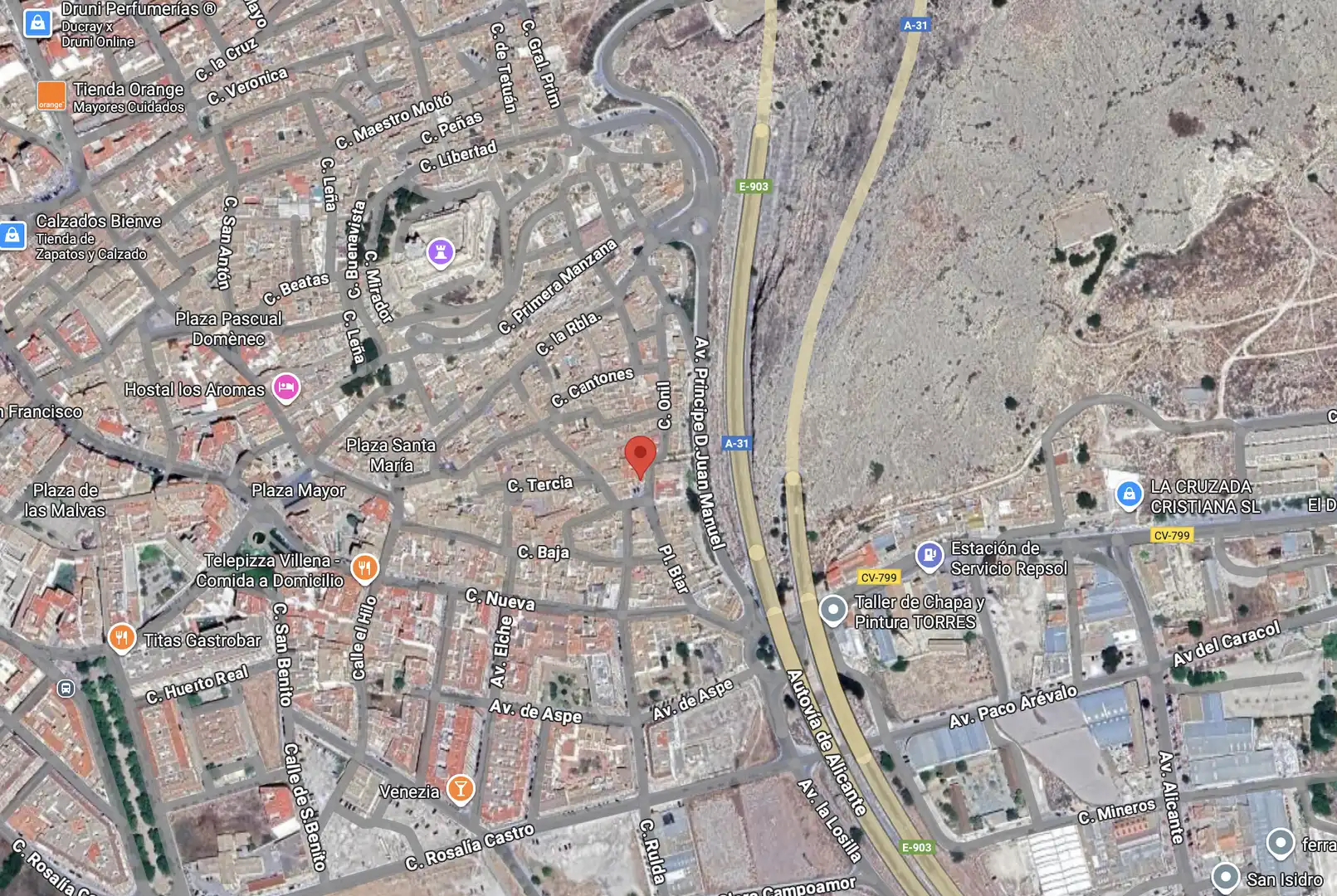 Vista exterior de Piso en venta en Villena