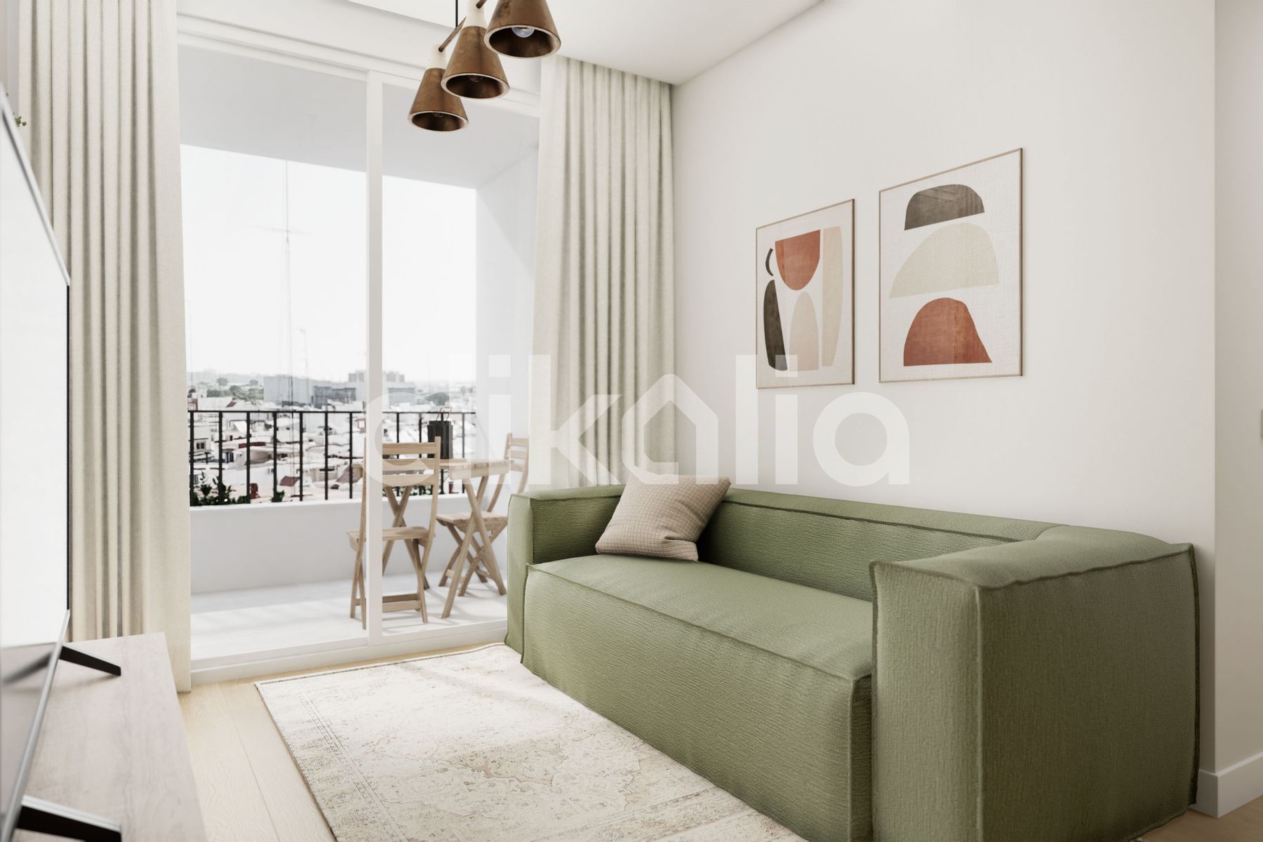 Sala d'estar de Pis en venda en  Sevilla Capital amb Aire condicionat, Jardí privat i Terrassa