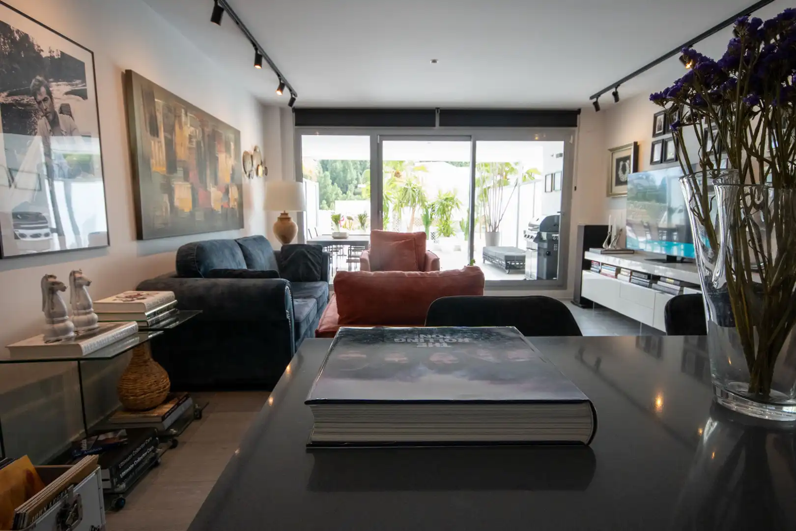 Sala de estar de Piso en venta en Mijas con Aire acondicionado, Jardín privado y Terraza