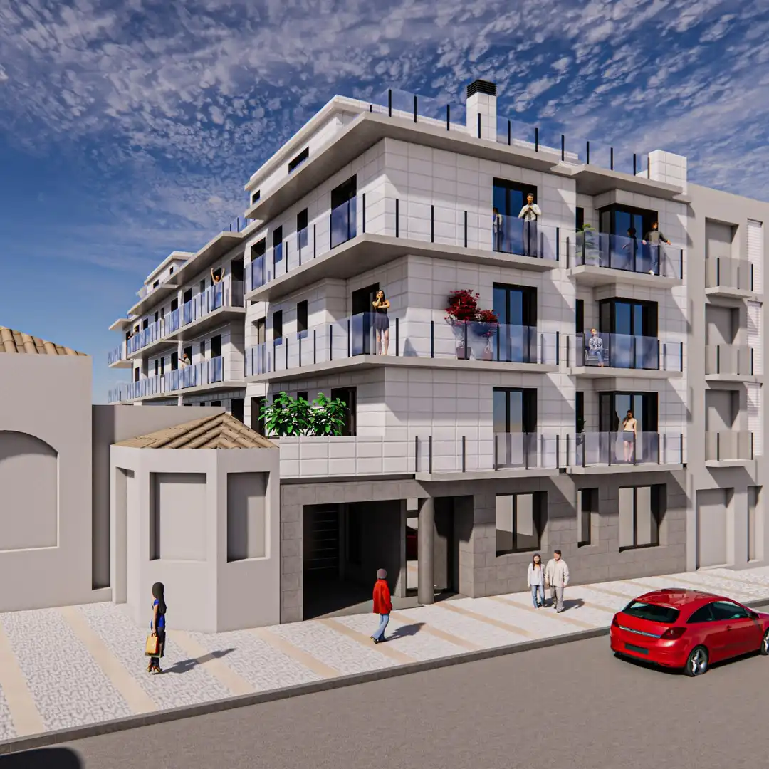 Vista exterior de Pis en venda en Calella amb Parquet, Terrassa i Balcó