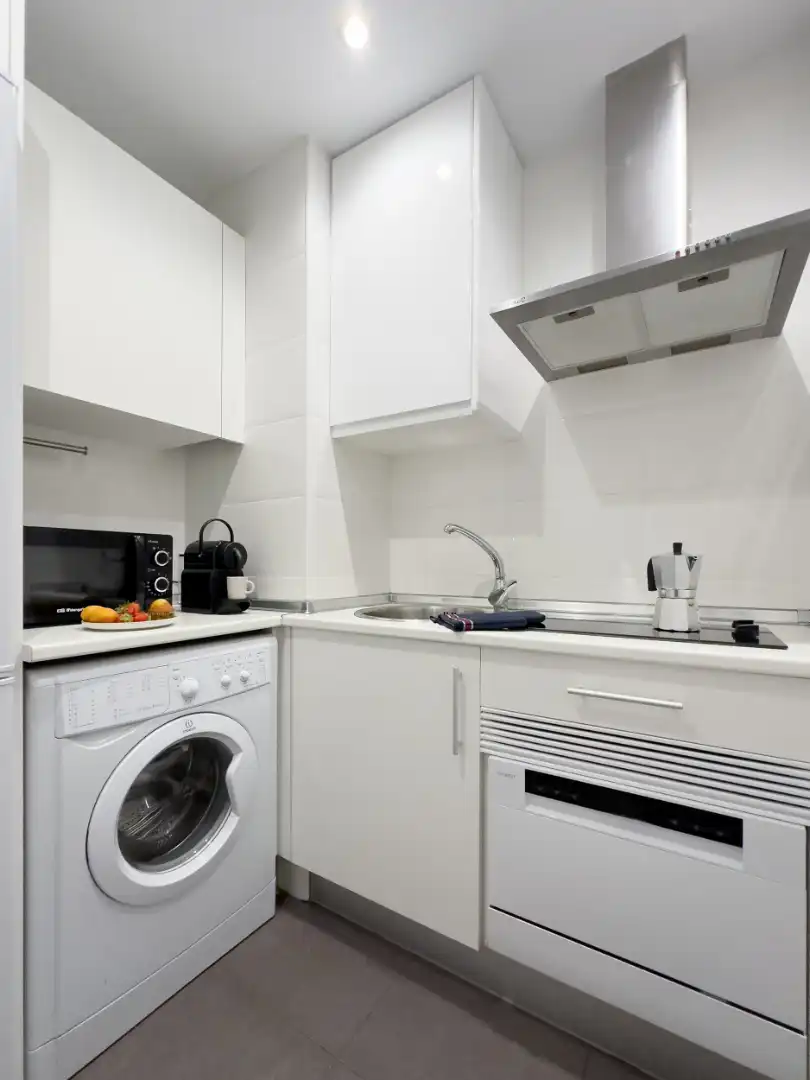 Kitchen of Apartments for rent in Madrid  with Air Conditioner, Heating and Furnished