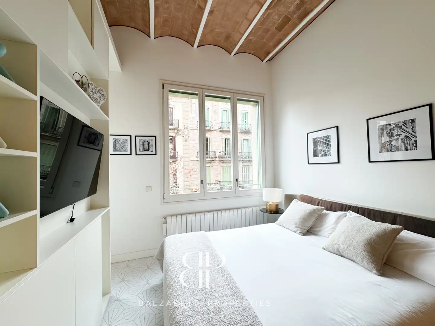 Schlafzimmer von Wohnung zur Miete in Barcelona mit Klimaanlage, Heizung und Möbliert