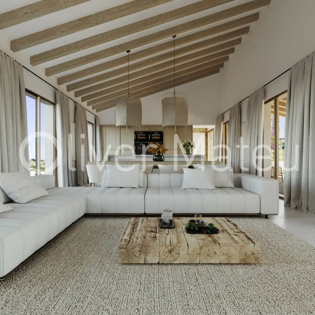 Sala de estar de Casa o chalet en venta en Petra con Aire acondicionado, Calefacción y Jardín privado