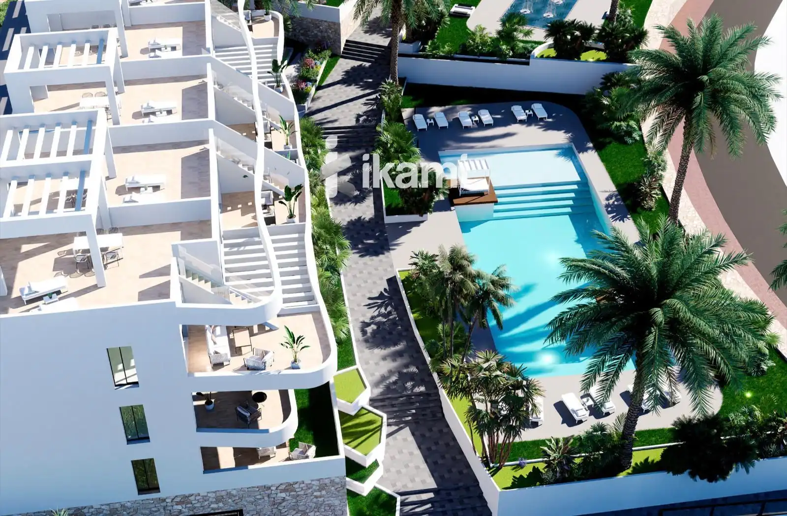 Schwimmbecken von Wohnung zum Verkauf in Finestrat mit Klimaanlage, Terrasse und Schwimmbad