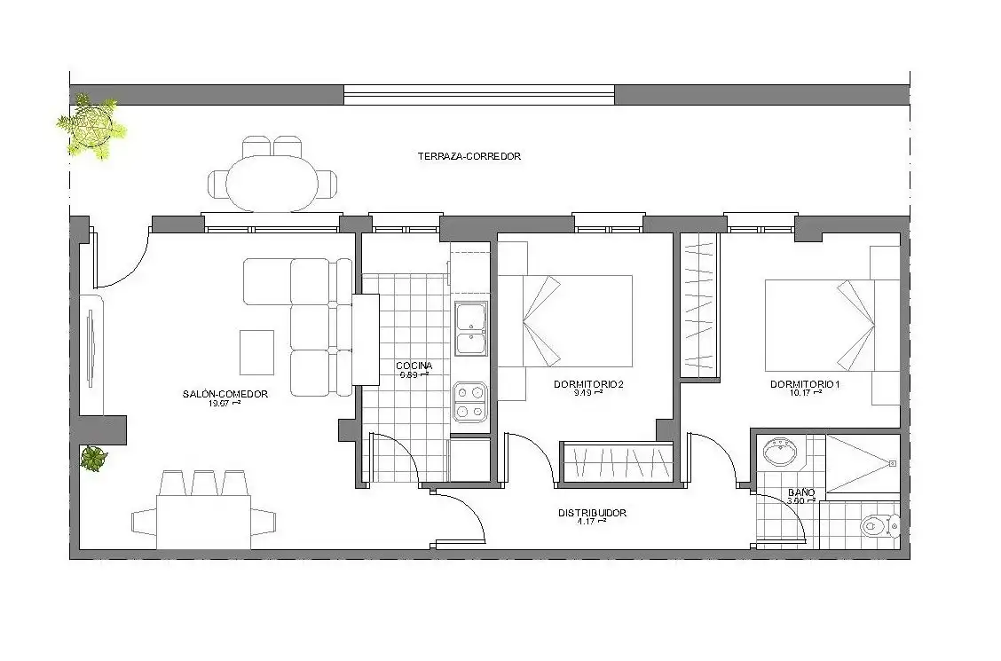 Apartament en venda en Benalup-Casas Viejas amb Moblat