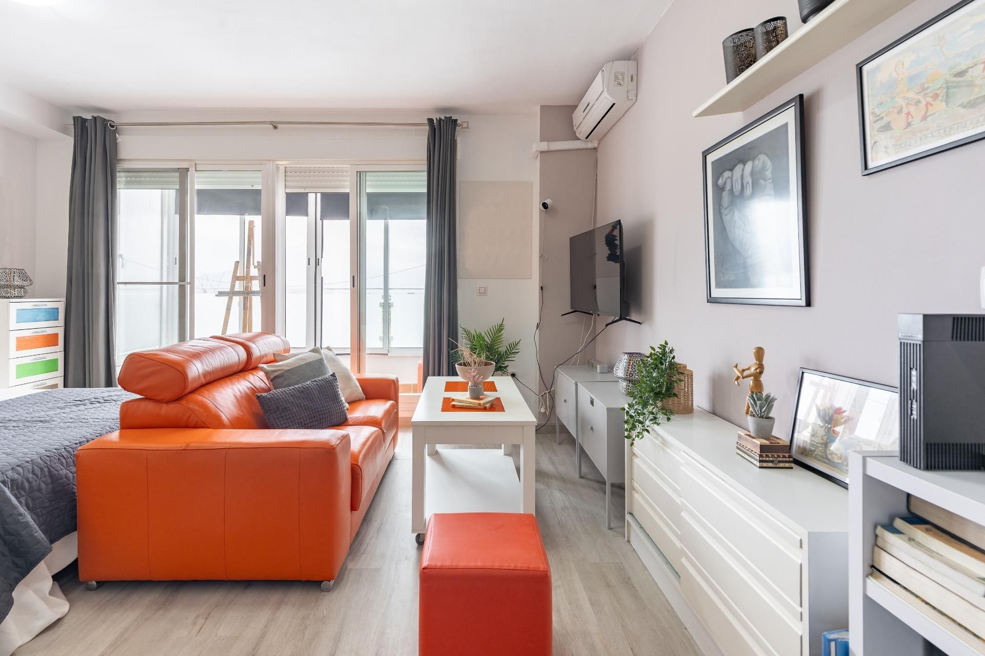 Wohnzimmer von Wohnung zum Verkauf in Massamagrell mit Klimaanlage, Abstellraum und Möbliert