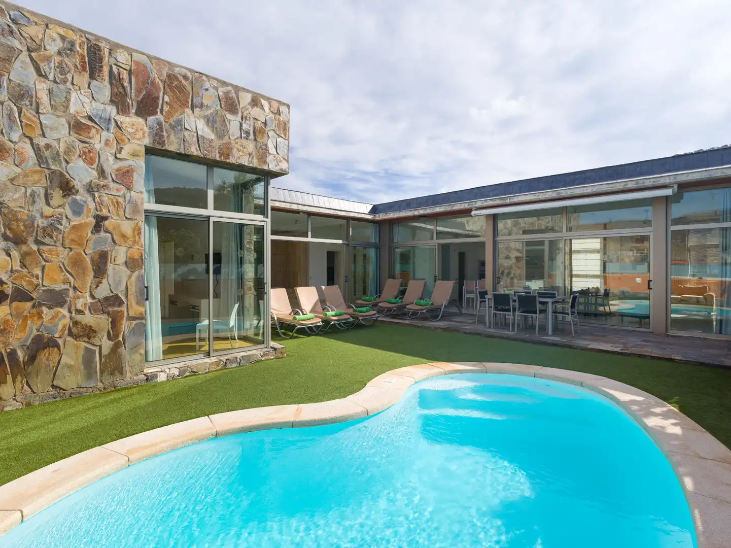 Piscina de Casa o xalet de lloguer en Mogán amb Aire condicionat, Calefacció i Jardí privat