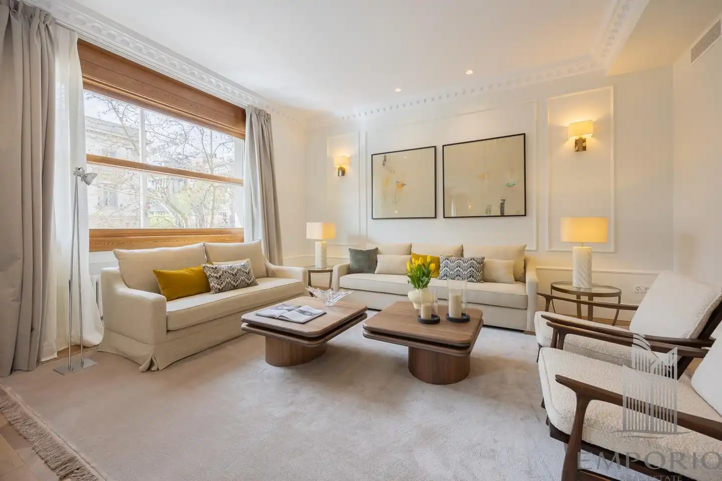 Wohnzimmer von Wohnung zum Verkauf in Madrid mit Klimaanlage, Heizung und Terrasse