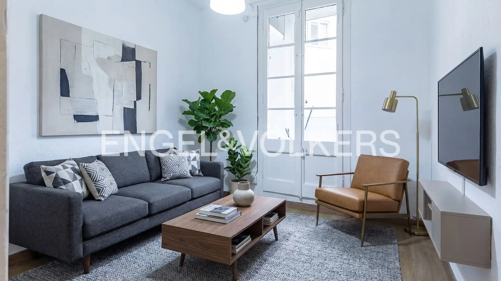 Living room of Flat for sale in  Barcelona Capital  with Air Conditioner and Heating