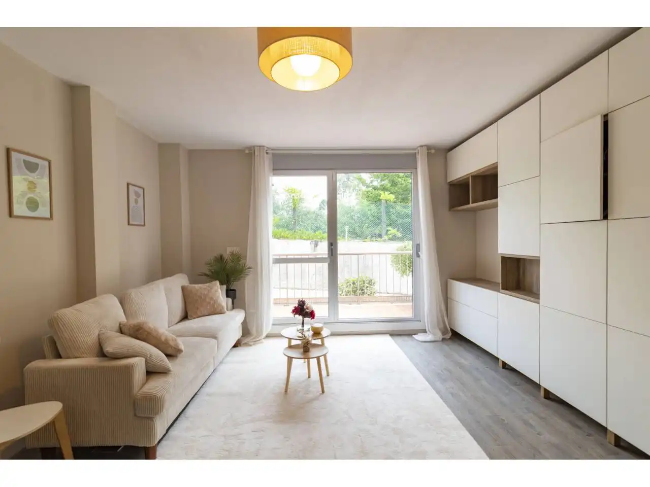 Living room of Flat for sale in Teo  with Heating, Terrace and Furnished