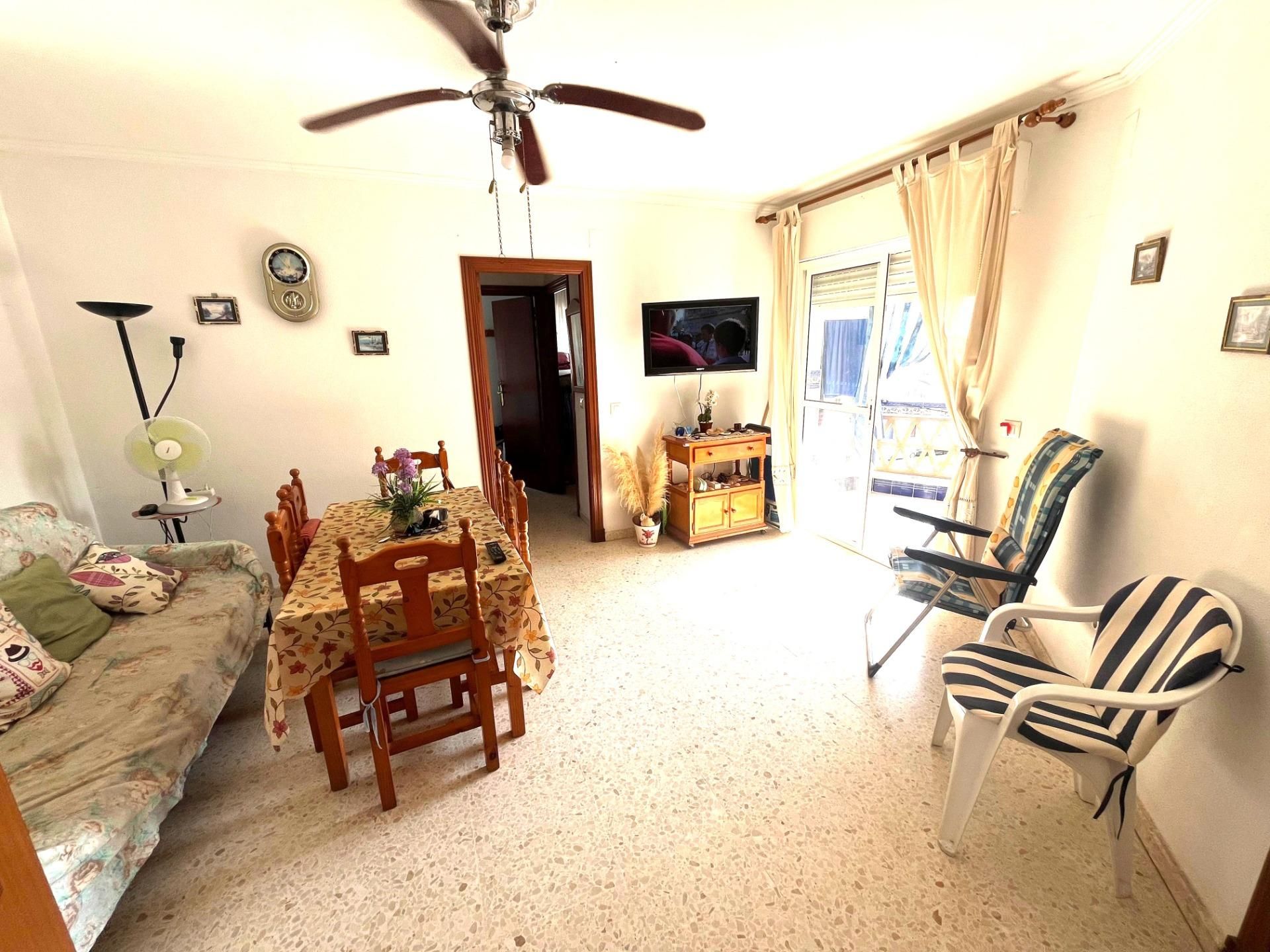 Living room of Flat for sale in El Portil  with Furnished, Balcony and Community pool