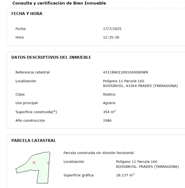 Vista exterior de Casa o xalet en venda en Prades amb Calefacció, Jardí privat i Terrassa