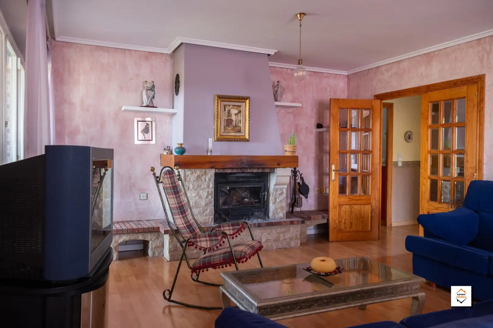 Living room of Houses for sale in Zaragoza  with Air Conditioner, Heating and Private garden