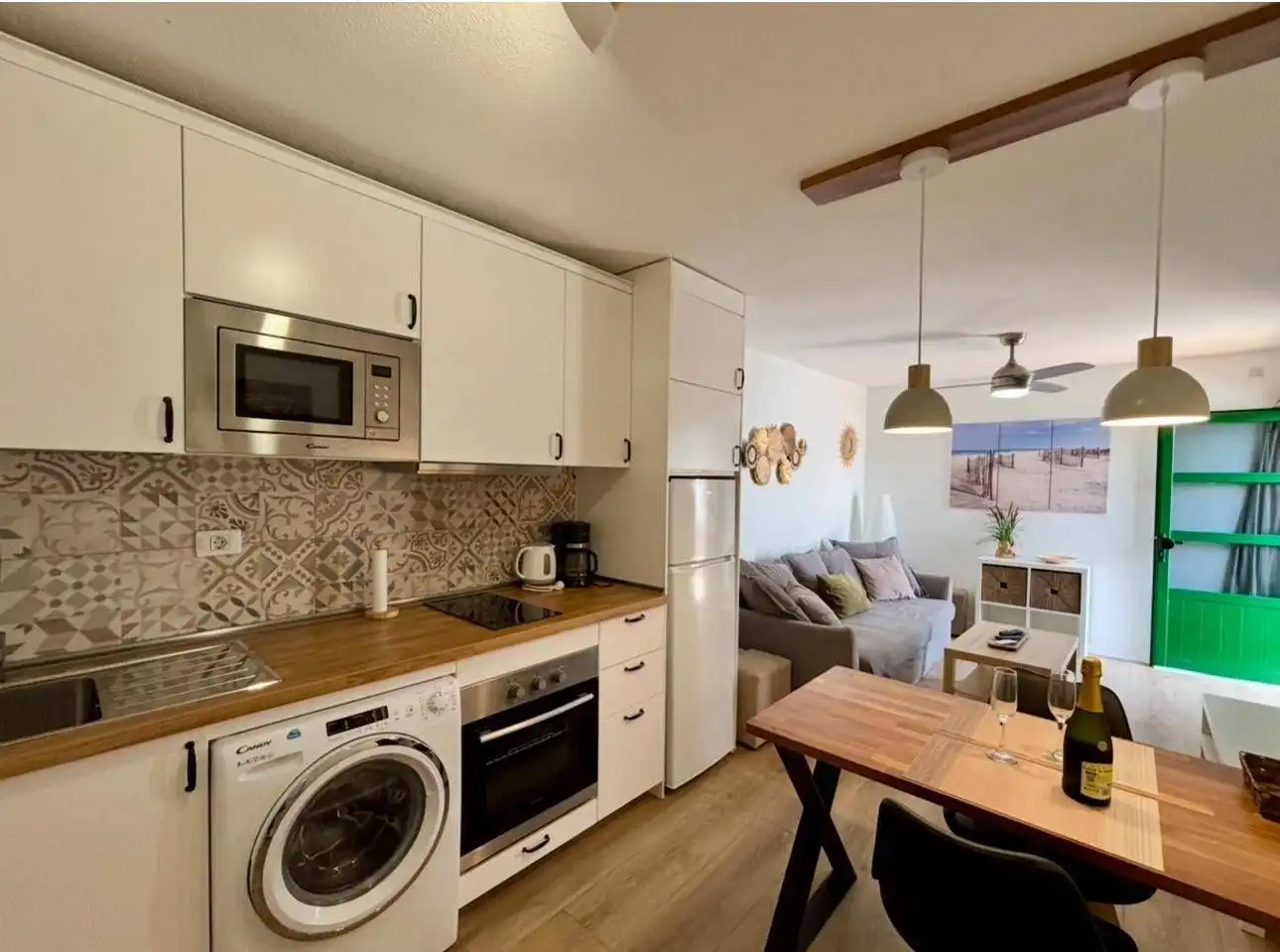 Cuina de Apartament en venda en Antigua amb Jardí privat, Terrassa i Moblat