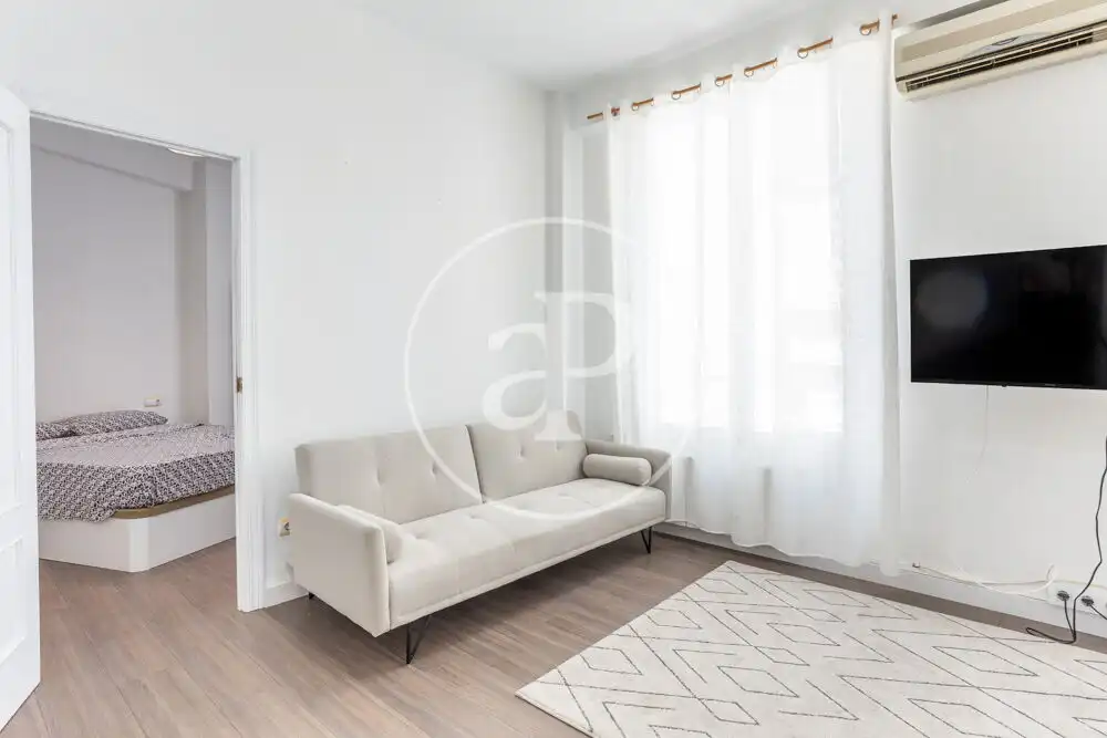 Living room of Flat for rent in Valencia  with Air Conditioner, Heating and Furnished
