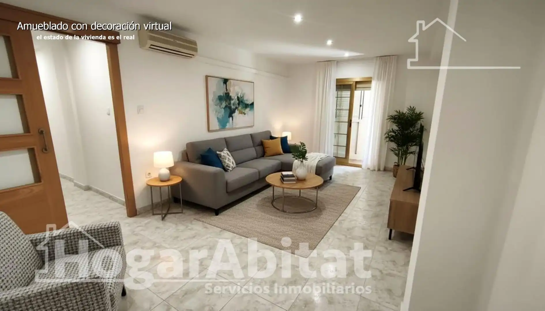 Living room of Flat for sale in Valencia  with Air Conditioner, Heating and Balcony