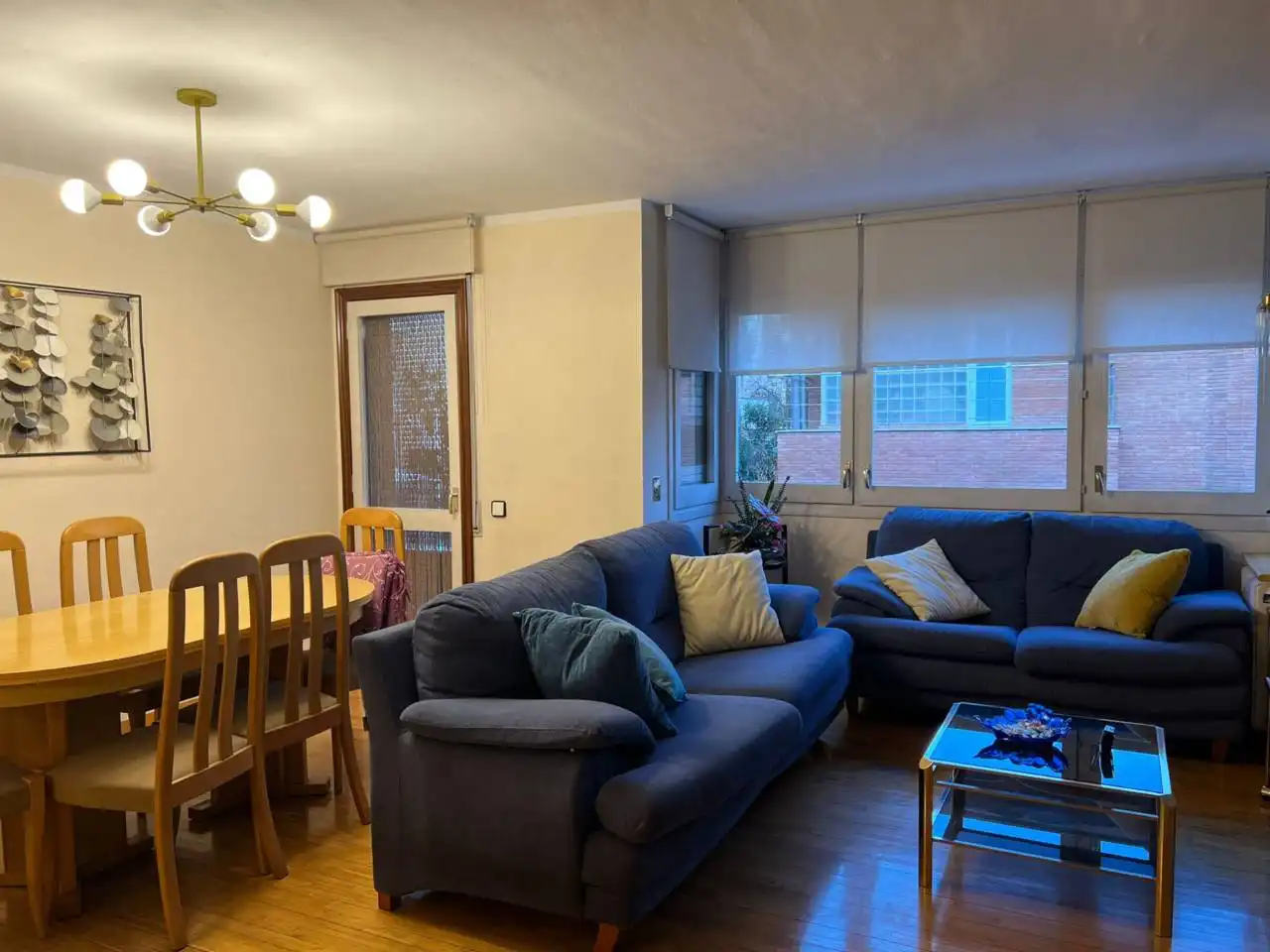 Living room of Flat for rent in Manresa  with Heating, Parquet flooring and Furnished