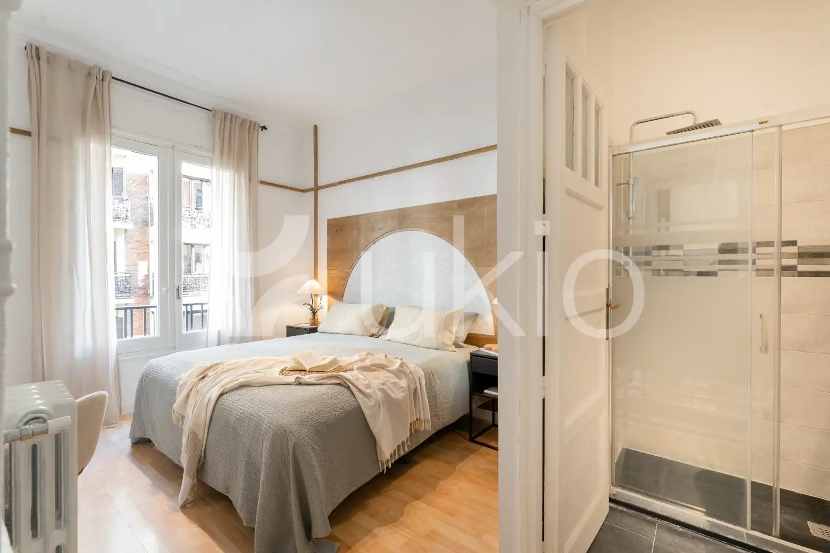 Habitación de Apartamento de alquiler en Madrid con Aire acondicionado, Calefacción y Amueblado