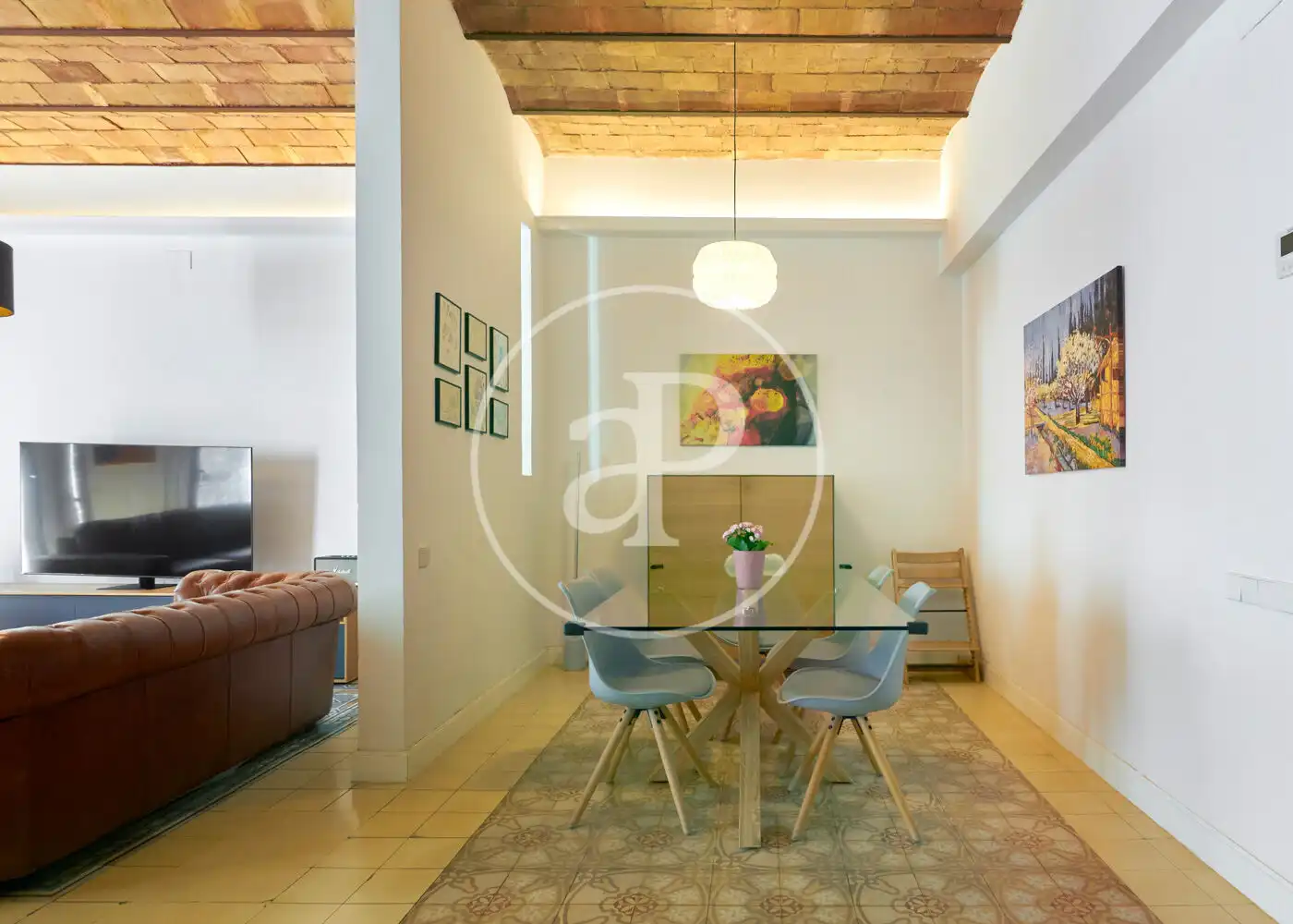 Sala de estar de Piso en venta en Barcelona con Aire acondicionado, Calefacción y Amueblado