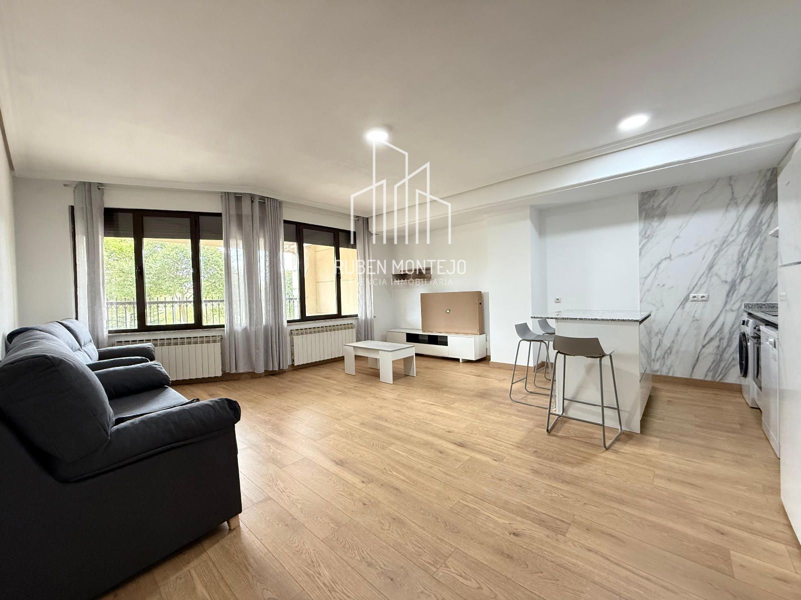 Living room of Flat to rent in Salamanca Capital  with Heating, Parquet flooring and Furnished
